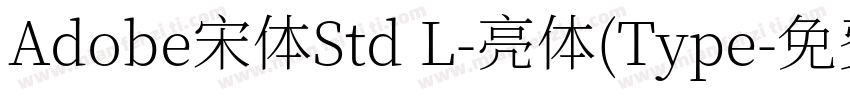 Adobe宋体Std L-亮体(Type字体转换